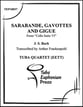 Sarabande, Gavottes, and Gigue 2 Euphonium, 2 Tuba Quartet P.O.D. cover